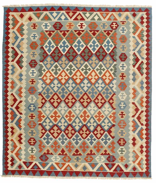  Persian Kilim Rug 261X297 Dark Red/Green Large (Wool, Persia/Iran)