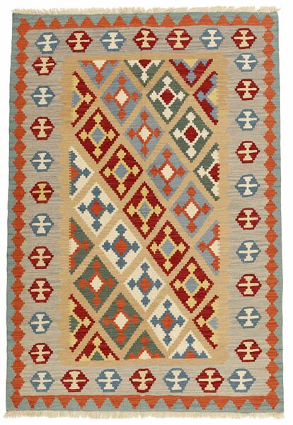  Kilim Vloerkleed 166X241 Perzisch Wol Oranje/Donkerrood