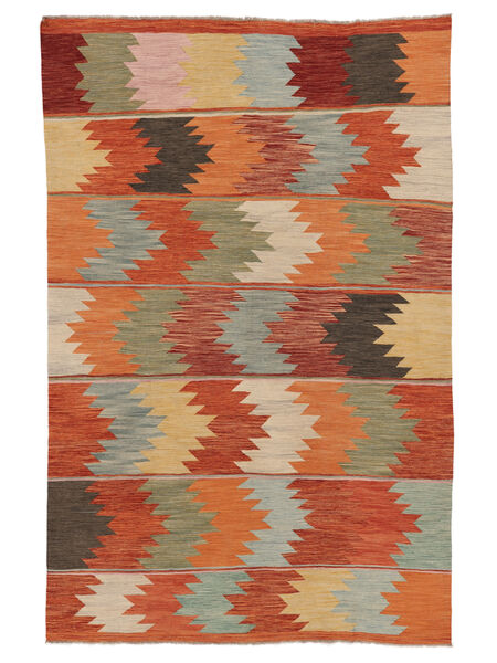 195X300 Kilim Modern Rug Modern Brown/Dark Red (Wool, Afghanistan) Carpetvista