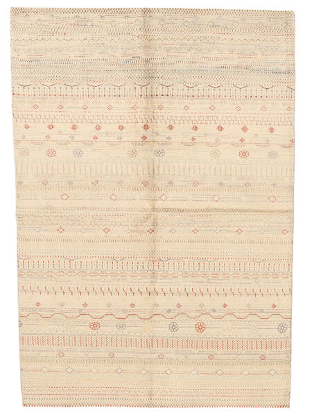  Moderni Afghan Fine Matot 169X242 Beige/Oranssi Carpetvista