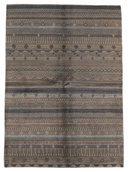 169X238 Moderne Afghan Fine Tæppe Moderne Brun/Sort (Uld, Afghanistan) Carpetvista