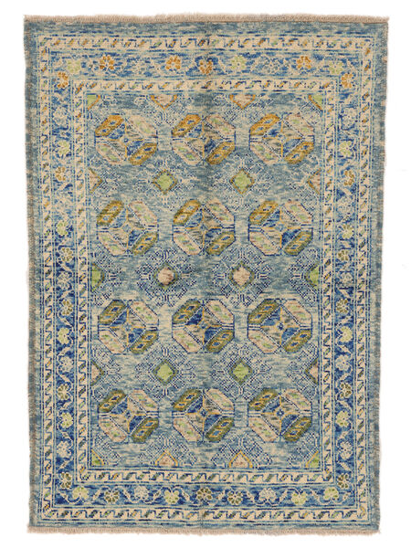 121X177 Moderna Afghan Fine Matta Modern Grön/Mörkgul (Ull, Afghanistan) Carpetvista