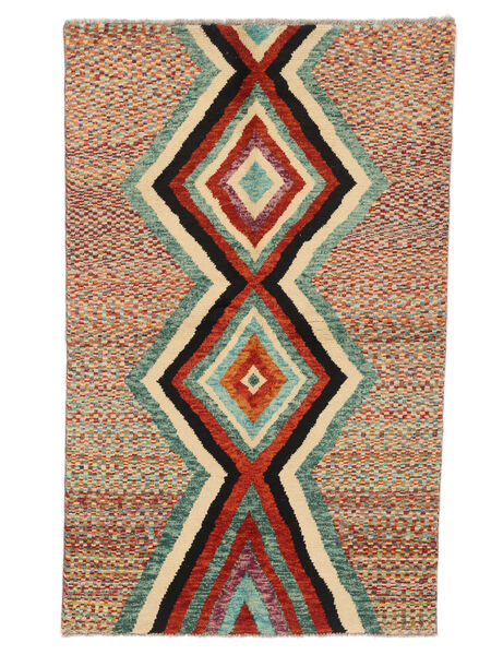 117X187 Moroccan Berber - Afghanistan Tæppe Moderne Brun/Mørkerød (Uld, Afghanistan) Carpetvista