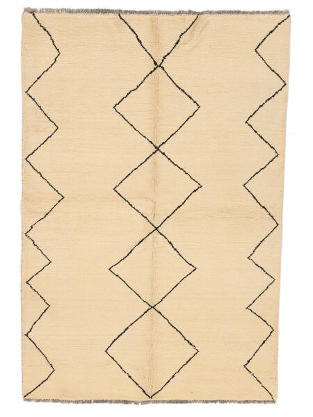 Tappeto Berber Style 126X187 Beige/Arancione (Lana, Afghanistan)