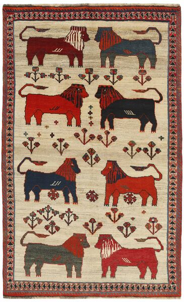 Qashqai Rug 145X229 Orange/Dark Red Wool, Persia/Iran