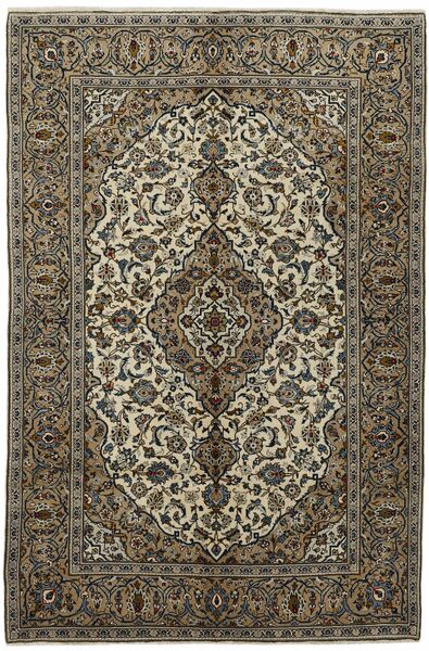  Persian Keshan Rug 198X301 Brown/Black