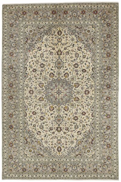 Tappeto Persiano Keshan 197X300 Marrone/Giallo (Lana, Persia/Iran)