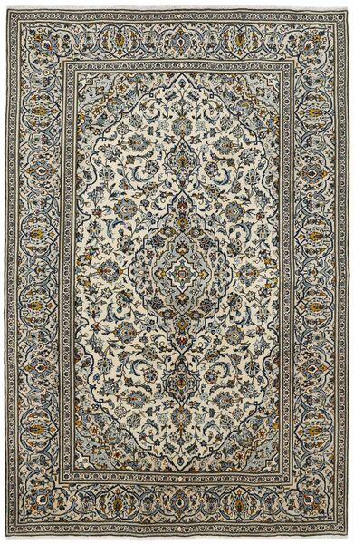  Kashan Covor 195X300 Persan Lână Galben Închis/Negru