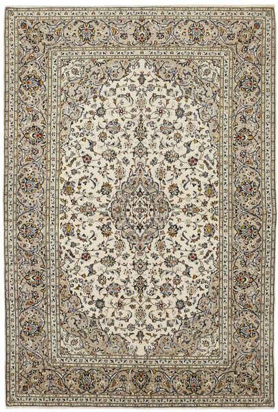  Keshan Rug 198X292 Persian Wool Orange/Beige