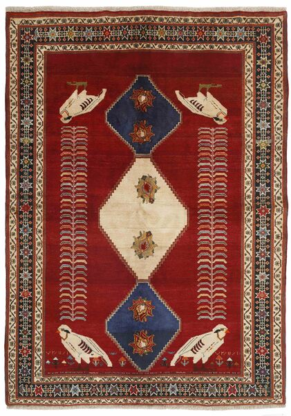  Persian Qashqai Rug 202X278 Dark Red/Brown (Wool, Persia/Iran)