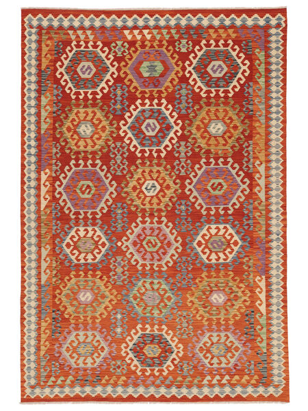 Dywan Orientalny Kilim Afgan Old Style 202X299 Ciemnoczerwony/Brunatny (Wełna, Afganistan)