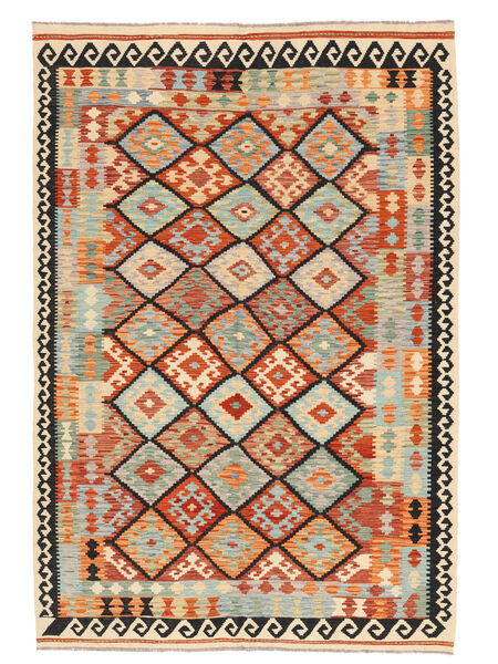 Koberec Orientální Kelim Afghán Old Style 200X293 Béžová/Černá (Vlna, Afghánistán)