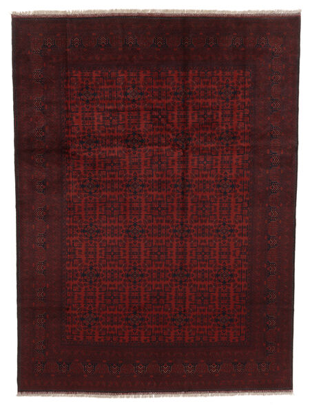 251X335 Alfombra Afghan Khal Mohammadi Oriental Negro/Rojo Oscuro Grande (Lana, Afganistán) Carpetvista