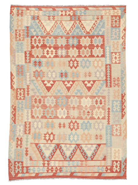 Alfombra Kilim Afghan Old Style 208X306 Beige/Naranja (Lana, Afganistán)