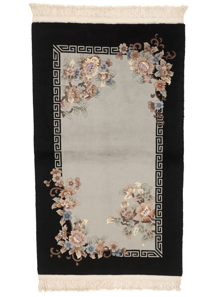 China 90 Line Rug 91X152 Black/Orange Wool, China Carpetvista