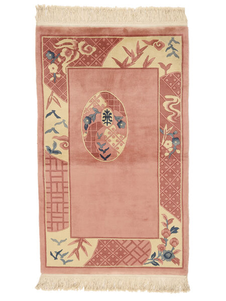  Oosters China 90 Line Vloerkleed 91X152 Bruin/Donkerrood Wol, China Carpetvista