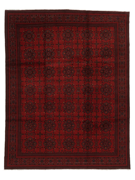 302X383 Afghan Khal Mohammadi Rug Oriental Black/Dark Red Large (Wool, Afghanistan) Carpetvista