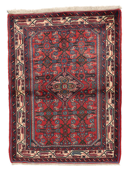  Asadabad Vloerkleed 88X120 Perzisch Wol Zwart/Donkerrood Klein Carpetvista