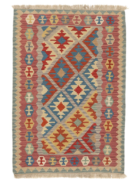  122X179 Kilim Qashqai Szőnyeg Narancssárga/Sötétpiros Perzsia/Irán
 Carpetvista