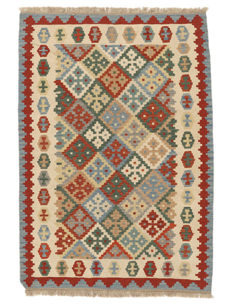  124X180 Kilim Qashqai Szőnyeg Barna/Narancssárga Perzsia/Irán
 Carpetvista