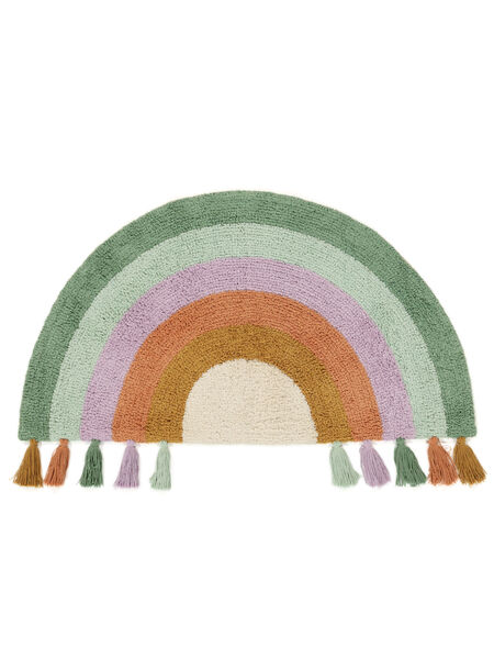  Washable Kids Rug 75X150 Cute Rainbow Multicolor Small