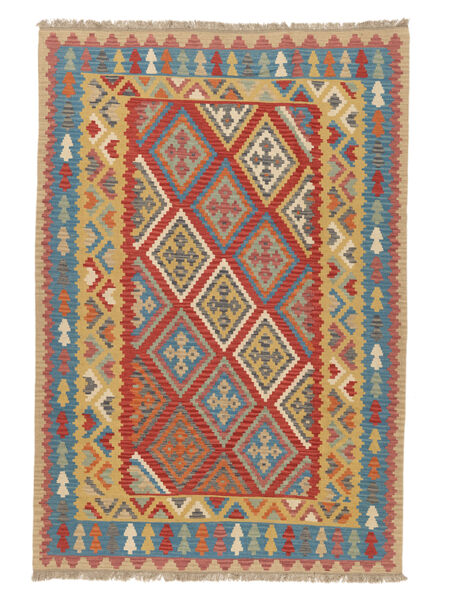  Oriental Kilim Qashqai Rug 204X303 Orange/Dark Red Persia/Iran Carpetvista