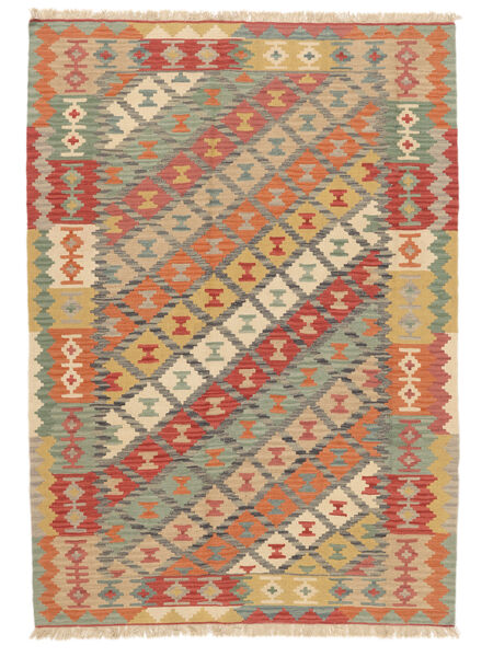 Tappeto Kilim Ghashghai 170X236 Arancione/Verde ( Persia/Iran)