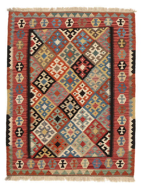 155X200 Kelim Ghashghai Vloerkleed Oosters Donkerrood/Bruin ( Perzië/Iran) Carpetvista