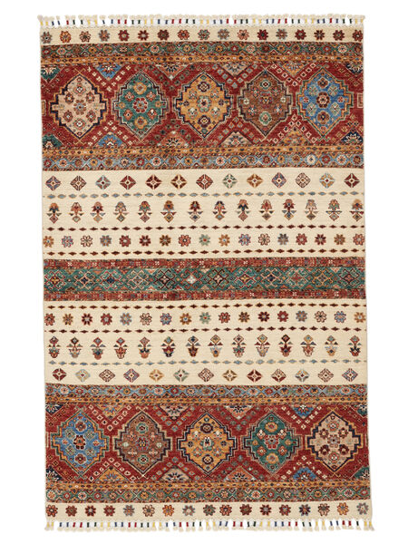 Shabargan Matot Matto 124X188 Ruskea/Beige Villa, Afganistan Carpetvista