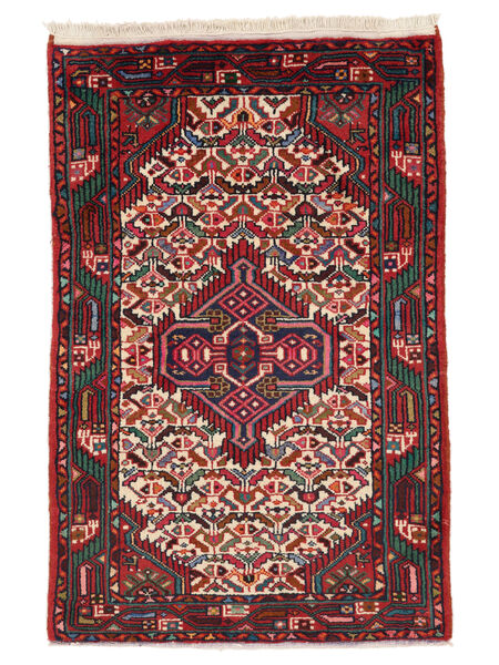  Hamadan Alfombra 74X117 Persa De Lana Rojo Oscuro/Negro Pequeño Carpetvista