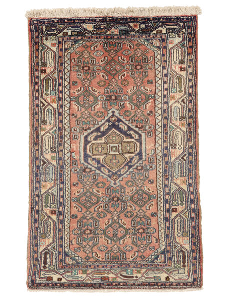  Perzisch Hamadan Vloerkleed 74X119 Bruin/Zwart Carpetvista