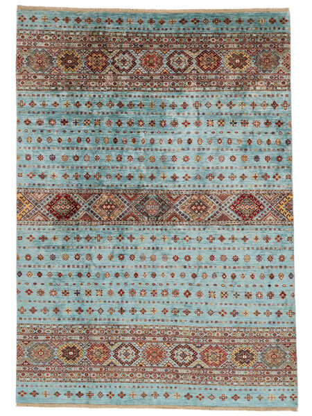  Shabargan Teppich 207X292 Braun/Türkis Carpetvista