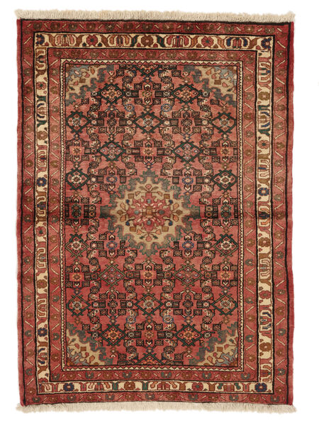  109X149 Hosseinabad Vloerkleed Donkerrood/Zwart Perzië/Iran Carpetvista