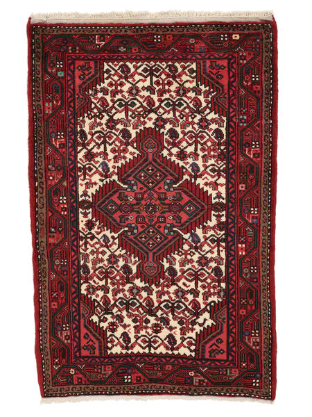  Hamadan Rug 78X123 Persian Wool Black/Dark Red Small Carpetvista