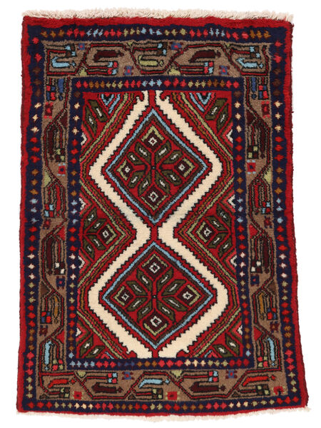  80X120 Asadabad Vloerkleed Zwart/Donkerrood Perzië/Iran Carpetvista