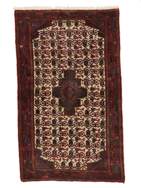  Persian Hamadan Rug 110X180 Black/Dark Red Carpetvista