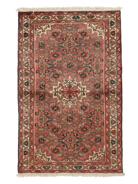  Hosseinabad Rug 99X157 Persian Wool Dark Red/Brown Small Carpetvista