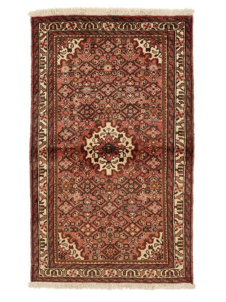  100X164 Hosseinabad Tæppe Brun/Sort Persien/Iran Carpetvista