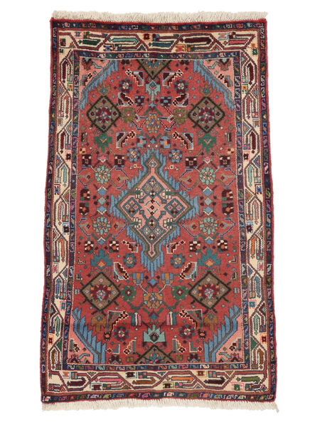 Asadabad Vloerkleed 77X130 Donkerrood/Zwart Wol, Perzië/Iran Carpetvista