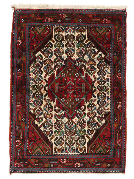  Oriental Hamadan Rug 103X152 Black/Dark Red Wool, Persia/Iran Carpetvista