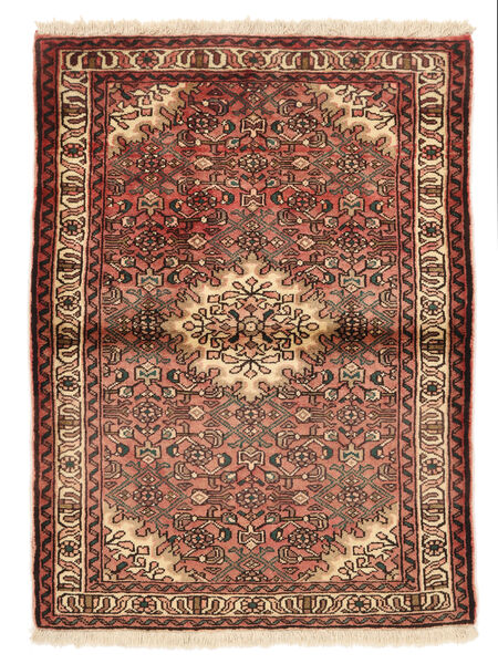  Oriental Hosseinabad Rug 114X152 Dark Red/Brown Wool, Persia/Iran Carpetvista