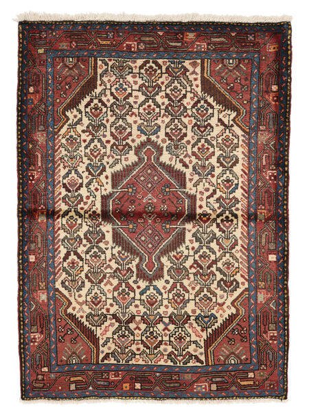  Persan Hamadan Covor 108X148 Dark Red/Negru Carpetvista