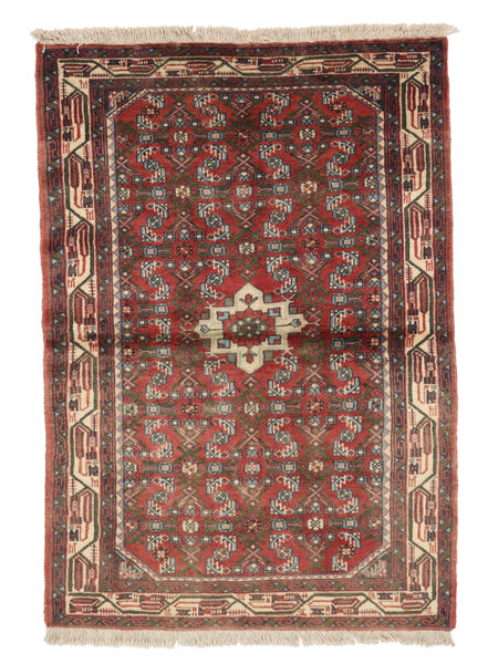  97X139 Hamadan Rug Dark Red/Brown Persia/Iran Carpetvista