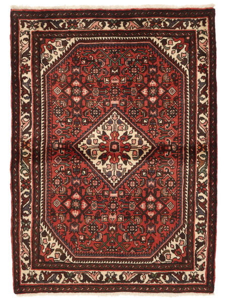 Tappeto Orientale Hosseinabad 117X157 Nero/Rosso Scuro (Lana, Persia/Iran)