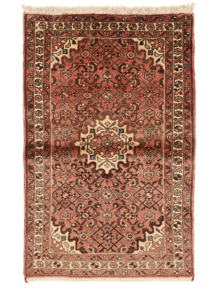 97X150 Hosseinabad Fine Rug Oriental Brown/Black (Wool, Persia/Iran) Carpetvista