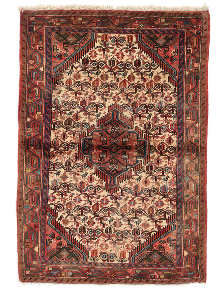 Tappeto Orientale Hamadan 105X150 Rosso Scuro/Nero (Lana, Persia/Iran)