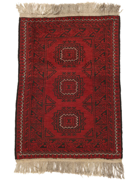 Alfombra Oriental Afghan Fine 73X105 Rojo Oscuro/Negro (Lana, Afganistán)