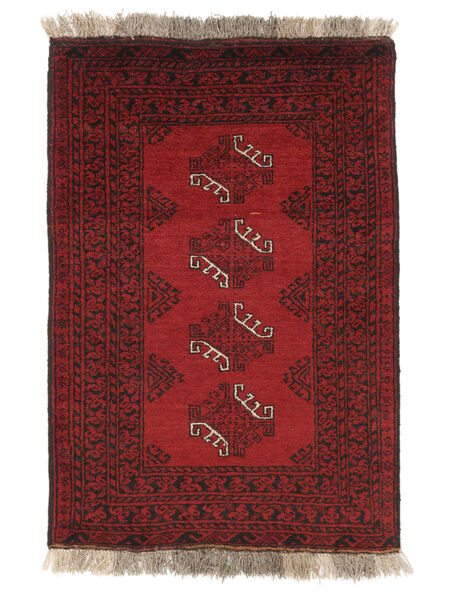  Oriental Afghan Fine Rug 78X115 Dark Red/Black Wool, Afghanistan Carpetvista