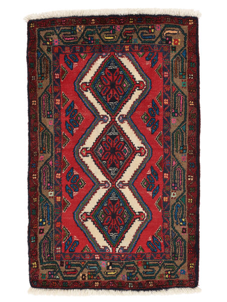  Asadabad Vloerkleed 75X120 Perzisch Wol Zwart/Donkerrood Klein Carpetvista