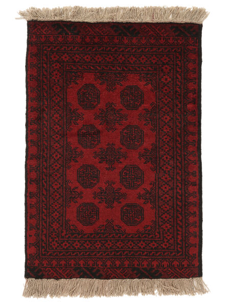 Afghan Fine Rug 75X110 Black/Dark Red Wool, Afghanistan Carpetvista